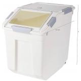 EonTone Flour Storage Container 25 lb (25 Liters) with Wheels Seal Locking Lid PP (Pack-2)