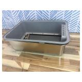 Stainless Steel Cat Litter Box with Lid,XL,19.7 L x 13.8 W x 11.8 H Deep,Large Metal Litter Box with High Side,for Small and Large Cats,Anti-Leakage Non-Sticky Easy Cleaning Include Litter Scoop