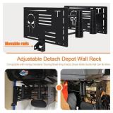 Retails for $108! Garage Detachables Storage Detach Depot Wall Rack, Tour Trunk Pack Pak Luggage Racks for Harley Touring/Road King/Electra Glide/Street Glide/Sportster/Softail/Dyna (Luggage Racks-1)