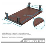 FRMSAET Furniture Accessories Office Product Suits Hardware 20/24/30 inches Keyboard Drawer Tray Wood Holder Under Desk Adjustable Height Platform(24 inches, Cherry)