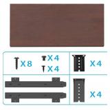 FRMSAET Furniture Accessories Office Product Suits Hardware 20/24/30 inches Keyboard Drawer Tray Wood Holder Under Desk Adjustable Height Platform(24 inches, Cherry)