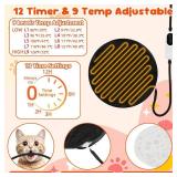 FHTONGE 2 in 1 Heated Cat Bed Cave with Timer Temp Adjustment, Thermal Enclosed Kitten Bed Hideaway Machine Washable, Self-Warming Cozy Pet Nest Covered Beds for Indoor Kitten Old Cat Puppy Small Dog