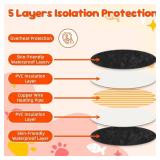FHTONGE 2 in 1 Heated Cat Bed Cave with Timer Temp Adjustment, Thermal Enclosed Kitten Bed Hideaway Machine Washable, Self-Warming Cozy Pet Nest Covered Beds for Indoor Kitten Old Cat Puppy Small Dog