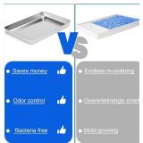 Yangbaga Stainless Steel Reusable Litter Tray, Compatible with Petsafe Scoop-Free Self-Cleaning Litter Box, Efficient Poop Collecting Design, Odor Control & Rust-Proof, Money-Saving Litter Box