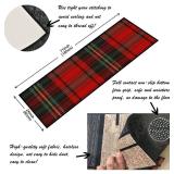 Area Runner Rug 2x6 Ft Black Green Red and White Tartan Plaid Seamless Flannel Shirt Tartan Non Skid Floor Mat for Living Room Kids Room Bedroom Kitchen Floor Hallways Carpet Throw Rugs