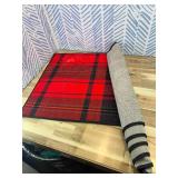 Area Runner Rug 2x6 Ft Black Green Red and White Tartan Plaid Seamless Flannel Shirt Tartan Non Skid Floor Mat for Living Room Kids Room Bedroom Kitchen Floor Hallways Carpet Throw Rugs
