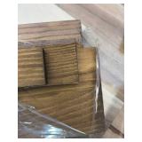 AMBIRD 28.9 Inch Length Shelf with Hooks Entryway Coat Rack Wall Mount Wood Coat Hooks with Shelf Wall-Mounted Coat Hook Rack with 5 Dual Hooks for Bathroom, Living Room, Bedroom (Brown)