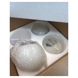 Retails for $149! Modern White Glass Chandelier Cluster Pendants Lights for Kitchen Island Mid Century Globe Hanging Lighting Fixture Living Room Dining Room Bedroom E26 Bulbs Black