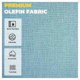 Deep Seat Patio Cushions Set 24 x 22 Inch,Olefin Fabric Outdoor Seat Cushion,Patio Furniture Cushions with Removable Cover,Rain-Proof and Fade Resistant Deep Seat Bottom & Back Cushion,1set