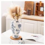 Ceramic Decorative Jars with Lid, Chinoiserie Ginger Jar for Home Decor, Vase Decor, Flowers and Branches