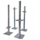 4 Pack Adjustable Leveling Jack Solid Screw Jacks with Base Plate for Baker-Style Scaffolding, Silver