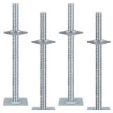 18" Scaffold Adjustable Leveling-Jack Parts - Yzzwer Galvanized Solid Threaded Rod Scaffolding Feet for Baker Style Scaffolding 4 Pack