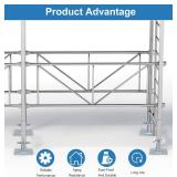 18" Scaffold Adjustable Leveling-Jack Parts - Yzzwer Galvanized Solid Threaded Rod Scaffolding Feet for Baker Style Scaffolding 4 Pack