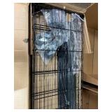 Heavy Duty Rolling Garment Rack 3 Tiers Adjustable Wire Shelving Clothes Rack with Rods and Side Hooks,Storage Closet Clothing Rack with Wheels Black 15.7" D x 29.5" W x 74.5" H