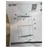 Heavy Duty Rolling Garment Rack 3 Tiers Adjustable Wire Shelving Clothes Rack with Rods and Side Hooks,Storage Closet Clothing Rack with Wheels Black 15.7" D x 29.5" W x 74.5" H