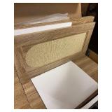 Mericonia Shoe Cabinet Storage for Entryway, Natural Rattan Shoe Storage Cabinet, Wooden Shoe Rack Cabinet, Farmhouse Boho Wood Shoe Organizer Cabinet for Hallway