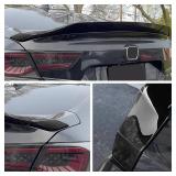 Rear Trunk Lip Spoiler R Style Highkick Wing Compatible with 10th Gen Honda Accord LX/EX/Hybrid Sport/Prime 2018 2019 2020 2021 2022 Sedan Accessories (Carbon Fiber)