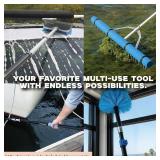 EVERSPROUT Pro Pole, 5-to-12 Foot Heavy Duty Extension Pole (3-Stage), Lightweight Anodized Aluminum, Telescoping Pole - Fits Standard ACME Threaded Adaptor for Cleaning, Squeegee, Bulb Change & More