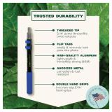 EVERSPROUT Pro Pole, 5-to-12 Foot Heavy Duty Extension Pole (3-Stage), Lightweight Anodized Aluminum, Telescoping Pole - Fits Standard ACME Threaded Adaptor for Cleaning, Squeegee, Bulb Change & More