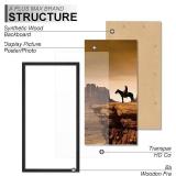 A PLUS MAX 18x36 Picture Frame, Black Engineered Wood Frame for 18 x 36 Inch Picture Poster Photo, Light Weight 18 by 36 Frame with Wood-grain for Wall - 1 Pack/Black/18 x36