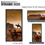 A PLUS MAX 18x36 Picture Frame, Black Engineered Wood Frame for 18 x 36 Inch Picture Poster Photo, Light Weight 18 by 36 Frame with Wood-grain for Wall - 1 Pack/Black/18 x36
