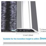 6-Pack Metal Carpet Floor Transition Strips, 36in Carpet to Tile Floor Edging Trim Strip, Aluminum Threshold Strip Suitable for Threshold Height Less Than 5mm (Silver)