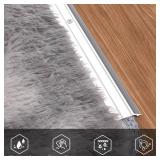 6-Pack Metal Carpet Floor Transition Strips, 36in Carpet to Tile Floor Edging Trim Strip, Aluminum Threshold Strip Suitable for Threshold Height Less Than 5mm (Silver)