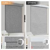 Retails for $133! Persilux Blackout Roller Shades for Window Blinds,Cordless,Linen Fabric,Thermal Insulated Fabric UV Protection Shades for Home,Office,Bedroom,Door,Blackout-Grey,58" W X 72" H