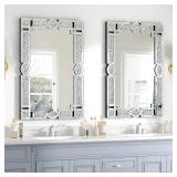 Retails for $240! ENENE Crystal Mirror for Wall Decor 36