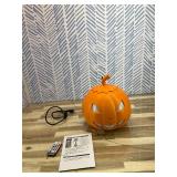 Retails for $109! Fog Machine with LED Lights, 800W Halloween Fog Maker Pumpkin Smoke Machine w/12 Colors Lights Effect for Halloween Front Porch Decor Haunted House Party Stage