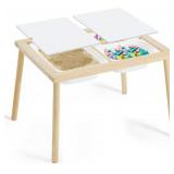 Sensory Table for Toddlers 1-3, Kids Table with 3 Storage Bins Writable Lids, Sensory Activity Table, Play Sand Table for Indoor Outdoor