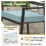 Outdoor Chair Cushion,Olefin Fabric Outdoor Seat Cushions,Outdoor Cushions for Chairs with Removable Cover,Rain-Proof and Fade Resistant Patio Chair Cushion Set of 2,19 x 19 x 3 Inch