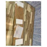 Wood Monitor Stand Riser with Acrylic Legs, Computer Screen Stand Desk Organizer, 31.5 x 7.9 x 3.1 inch, Hold up to 66 lbs (Natural, 31.5" 7.9" 3.1")