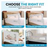 TotCraft Bed Safety Rails for Toddlers - Bed Rail Guard for Queen, King, Full Szie, Twin Mattress Bed (White, 35.5W*23.5H Inch (Regular Extra Tall))