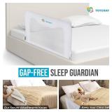 TotCraft Bed Safety Rails for Toddlers - Bed Rail Guard for Queen, King, Full Szie, Twin Mattress Bed (White, 35.5W*23.5H Inch (Regular Extra Tall))