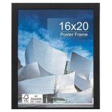 Boarding 16x20 Poster Frame with Polished Plexiglass, Black Woodgrain Finish,Large Wide Poster Frames for Vertical or Horizontal-Sylvan Collection for 16x20 Posters, Art Prints & Photos