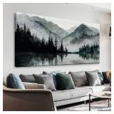 Retails for $150! Modern Wall Art Natural Home Wall Decorations Canvas Art Wall Decor Prints Mountain Lake View Landscape Large Wall Art For Living Room Bedroom Kitchen Office Artwork Decor 29"