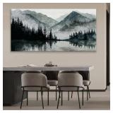 Retails for $150! Modern Wall Art Natural Home Wall Decorations Canvas Art Wall Decor Prints Mountain Lake View Landscape Large Wall Art For Living Room Bedroom Kitchen Office Artwork Decor 29"