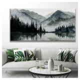 Retails for $150! Modern Wall Art Natural Home Wall Decorations Canvas Art Wall Decor Prints Mountain Lake View Landscape Large Wall Art For Living Room Bedroom Kitchen Office Artwork Decor 29"
