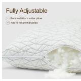 Coop Home Goods Original Adjustable Body Pillow, 20x54 Long Pillow for Back, Shoulder, Hip and Knee Support, Side Sleeper Body Pillows for Adults with Memory Foam & Washable Cover