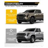 Retails for $199! Roof Rack Rails Cross Bars Fit for 2024-2026 Toyota Tacoma Double Cab Aluminum Cargo Bars Cargo Rack Crossbars Luggage Carrier, for Loading Kayak Snowboard Bike Rooftop Accessories