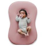 Retails for $120! Snuggle Me Baby Lounger Curve (0-6 Months) - Premium Organic Cotton with Foam Core, Machine-Washable Cover, Buttery-Soft & Breathable Infant Lounger with Travel Bag (30 in x 20 in x 