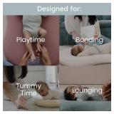 Retails for $120! Snuggle Me Baby Lounger Curve (0-6 Months) - Premium Organic Cotton with Foam Core, Machine-Washable Cover, Buttery-Soft & Breathable Infant Lounger with Travel Bag (30 in x 20 in x 