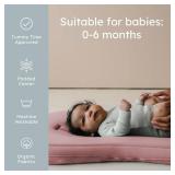 Retails for $120! Snuggle Me Baby Lounger Curve (0-6 Months) - Premium Organic Cotton with Foam Core, Machine-Washable Cover, Buttery-Soft & Breathable Infant Lounger with Travel Bag (30 in x 20 in x 
