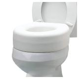 Lumex Raised Toilet Seat, 4.5" Riser, Non-Locking, Fits Most Toilets