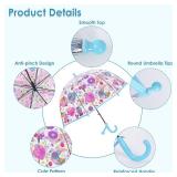 Kids Umbrella Clear Bubble Umbrellas for Rain,Transparent Dome Safety Windproof Umbrella with Easy-Grip Hook Handle for Toddler Girls and Boys