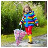 Kids Umbrella Clear Bubble Umbrellas for Rain,Transparent Dome Safety Windproof Umbrella with Easy-Grip Hook Handle for Toddler Girls and Boys