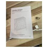 Laundry Hamper with Lid, 112 L Handwoven Rattan Wicker Laundry Basket, 2 Removable Liner Bags Metal Heightened Feet, 6 Mesh Bags, 2 Section Large Clothes Hamper for Bathroom Bedroom, Brown