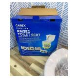 Carex Toilet Seat Riser With Quick-Lock, Raised Toilet Seat Adds 4 Inches of Height to Toilet - Toilet Seat Lifter With 300 Pound Weight Capacity, Slip-Resistant