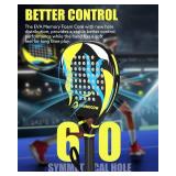 Retails for $107! Padel Racket Palas de Padel raqueta Lightweight for Women Female Players Teardrop Shape, Soft EVA Core, Fiberglass Surface, Beginner to Intermediate Arm Friendly All Round Racquet 38